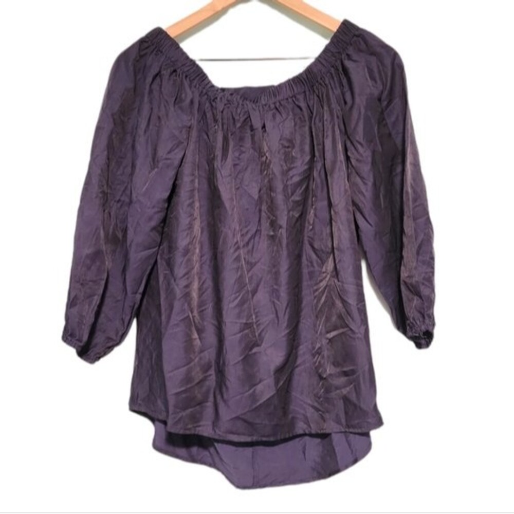 Runaway Navy Long Sleeve Off Shoulder Top Size 6 Designed in Australia